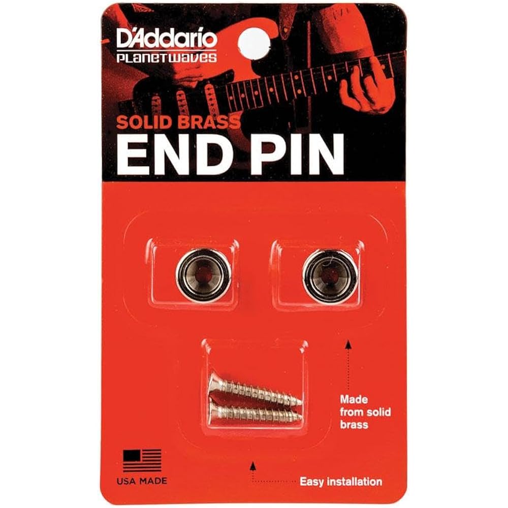 D'Addario Daddario Strap End Pin Solid Brass Guitar Strap End Pin Chrome PWEP202 [Domestic Genuine]