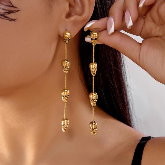1 Pair Halloween Earrings Pumpkin Ghost Spider Charm Drop Earrings Women Hook Earrings Spooky Jewelry