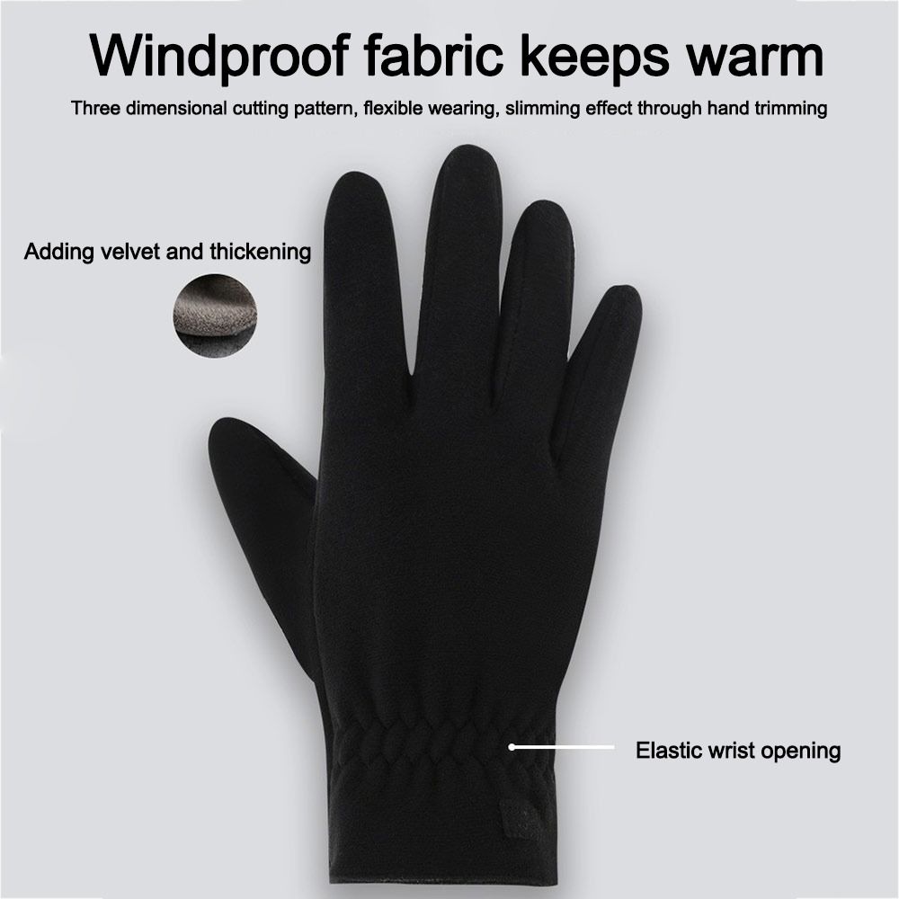 Thickened Touch Screen Gloves Cold Proof Full Finger Gloves Autumn Winter Gloves Outdoor Cycling