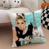 Bella Copricuscino Audrey Hepburn Colazione da Tiffany Copricuscino da Divano Bottone Nascosto Poliestere Resistente Cuscino per Sedia