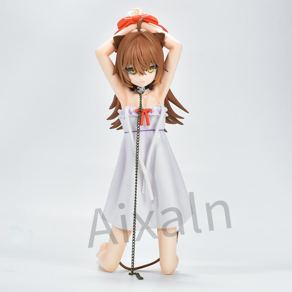 

Aixlan RURUDO Lion Figure Kneeling White Dress Girl 21cm PVC Action Figure Amine Christmas Gift Collectible Figurine