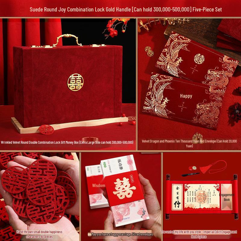 High-End Engagement Cash Gift Box with Combo Lock