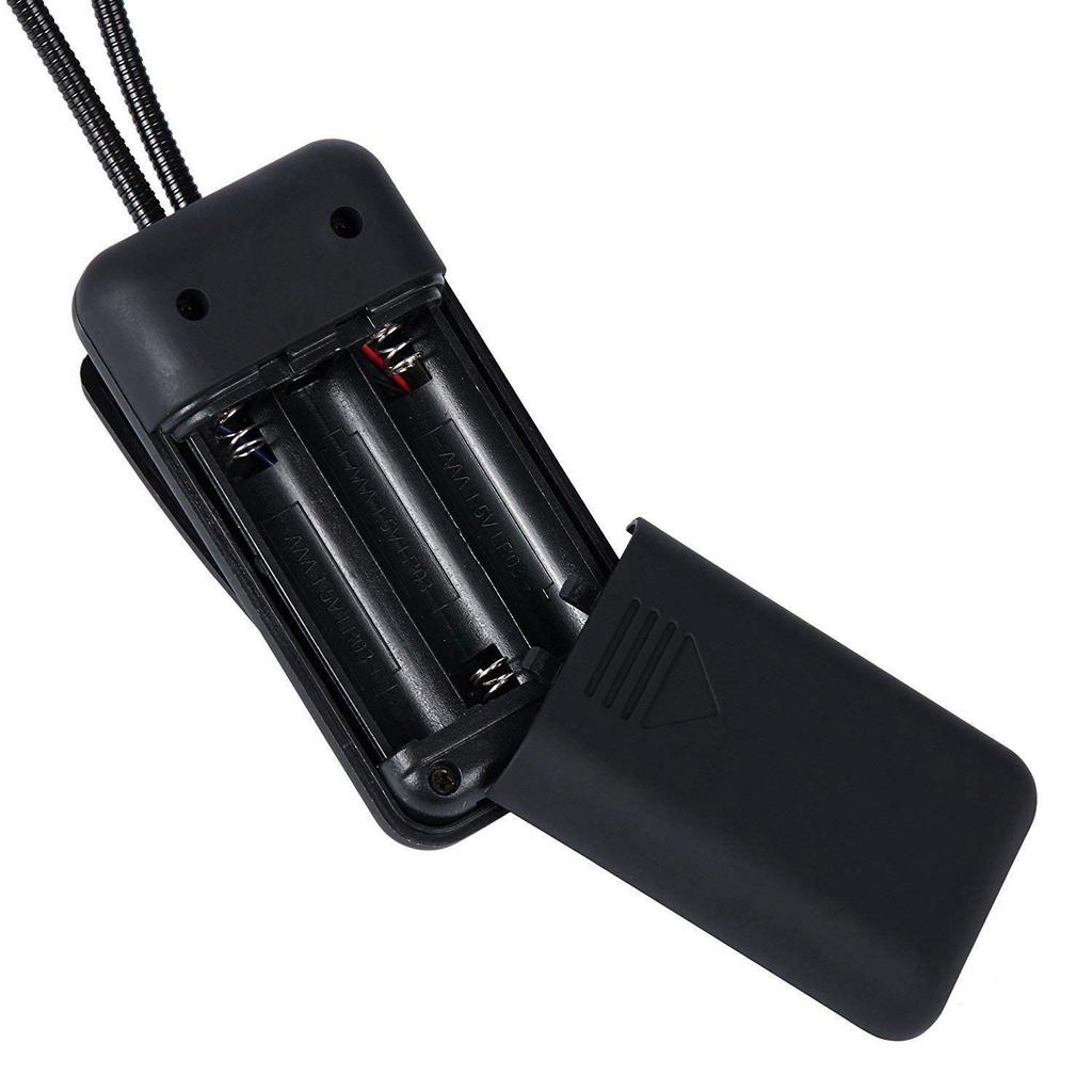 Andifany Clip-on LED Music Stand Light - Flicker-Free, Fully Adjustable, 6 Brightness Levels - for Reading, Orchestration, Mixing, and DJing