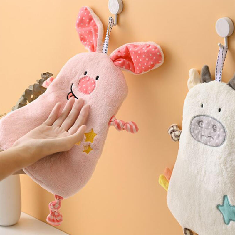 

Ring-shaped kitchen hand towel, animal-shaped microfiber kitchen towel 4. Hippopotamus