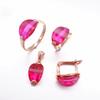 Purple Gold Egg Surface Ruby Pendant Simple Atmosphere Plated Rose Gold Ingot Pendant Jewelry Women