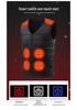 Men's USB Heated V-Neck Cotton Thermal Vest with Smart Temperature Control.