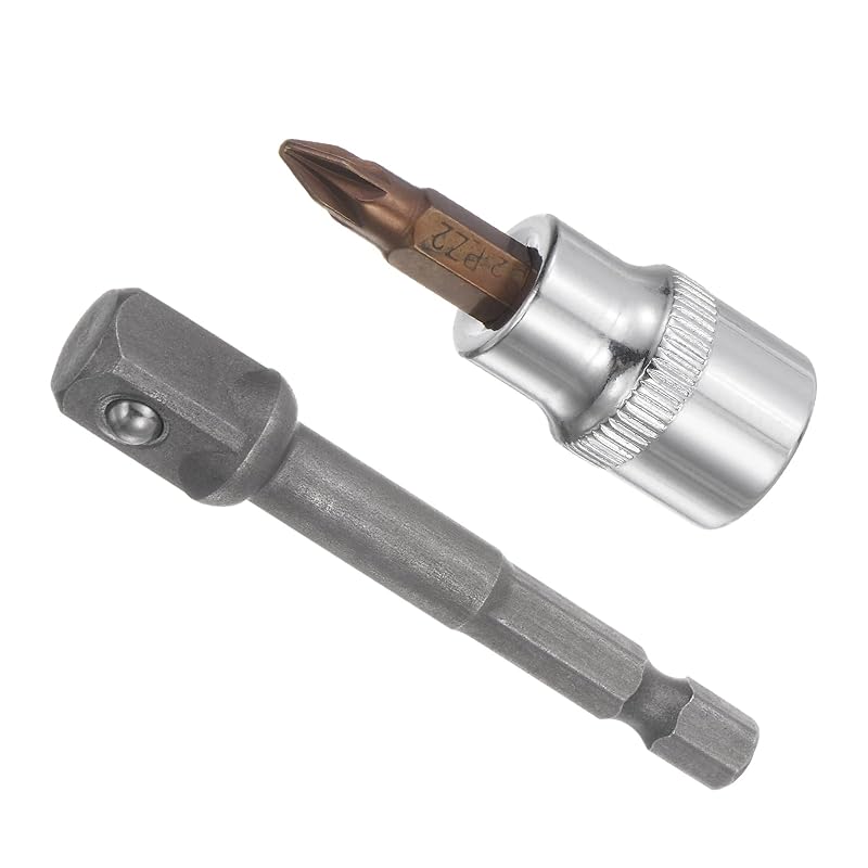 

CoCud cross slot bit socket PZ2 bit 3/8 inch drive 2 inch length CR-V socket and socket extension - (Application: For fastener applications)