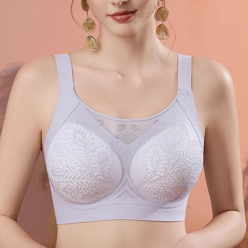 Underwear Women's Thin Anti Sagging Seamless Bra Plus Size Bra Sports Lace Breathable Bra