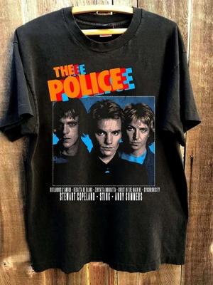 The Police Band seltenes Design 90er Jahre Schwarzes T-Shirt Kurzarm Herren Damen S-5XL Unisex T-Shirt