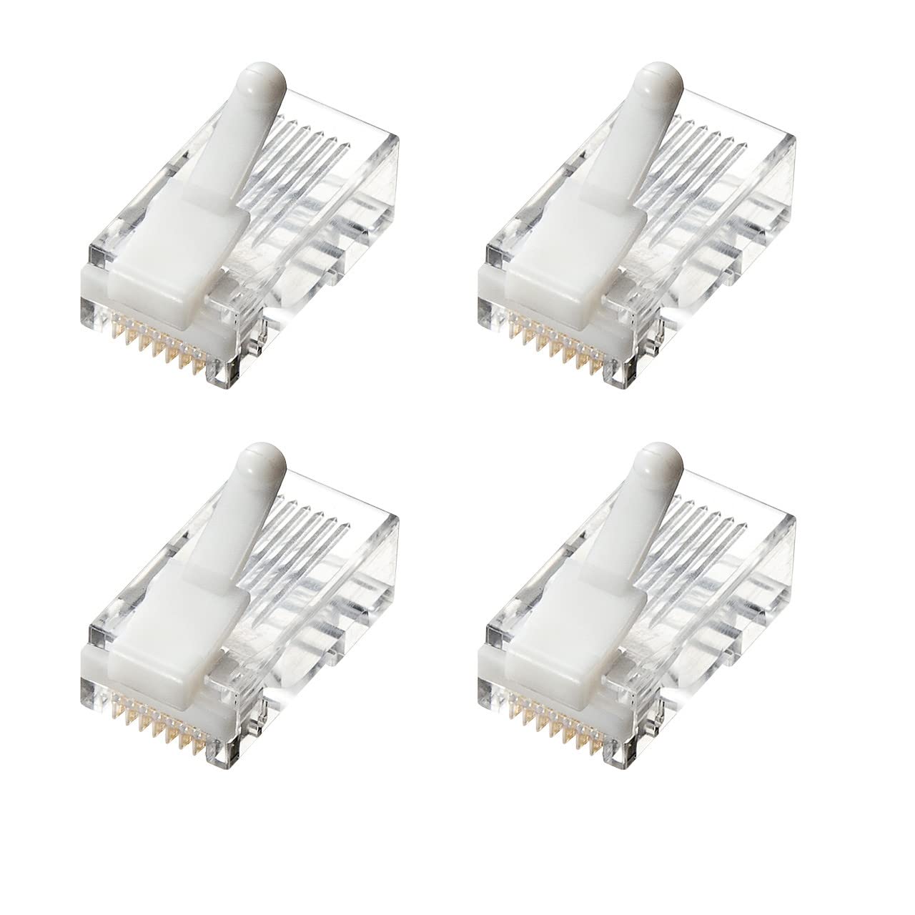 

Sanwa Supply ADT-RJ45TS-100 Category 5e RJ-45 Connectors, 100-Pack, Anti-Slip Claws