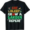 Funny Game Eat Sleep Grow A Garden Repeat Gamer Design T-Shirt