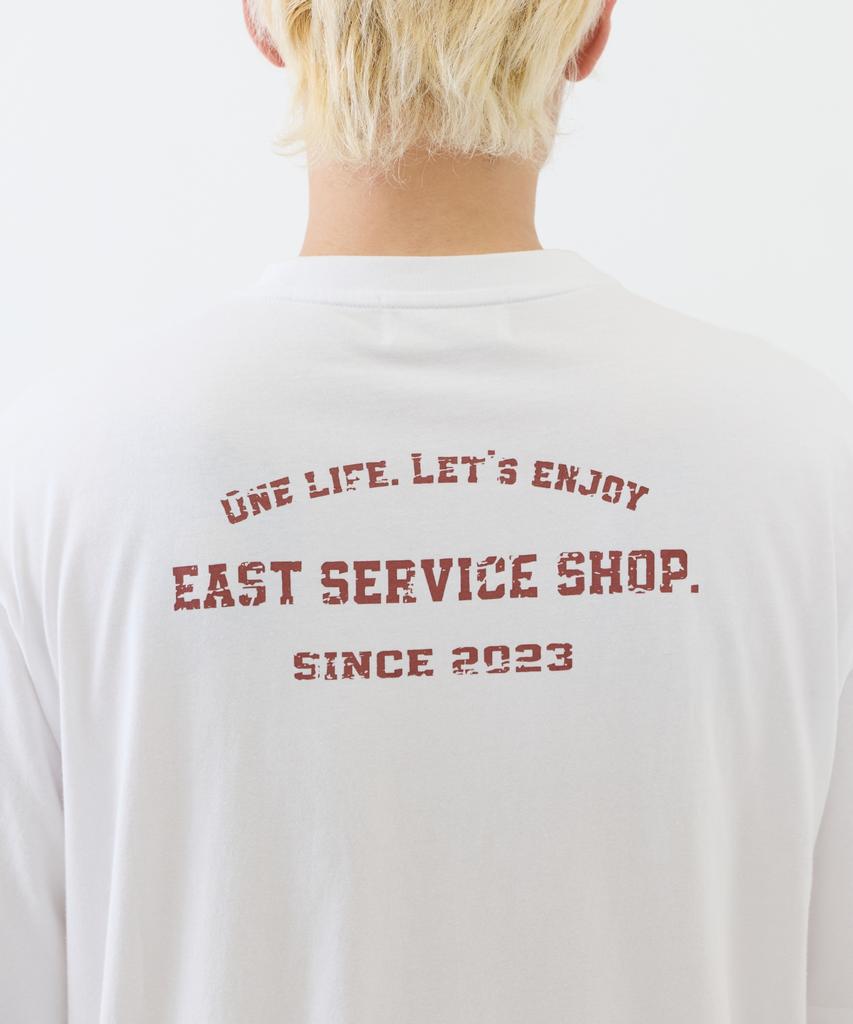 Iseuteuseobiseusyab Stamp Pocket Half T - White