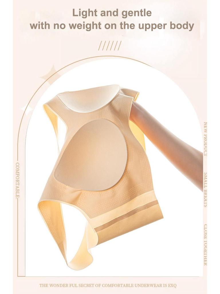 Seamless Wireless Sports Bra for Women - European & American Style with Fixed Cups