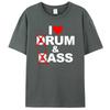 Morsom Drum & Bass / Rum & B-Ass Lovers Trommeslager Fritid Herre T-skjorte Klær Kvinner Bomull Kortermet T-skjorter Casual Vintage Topper