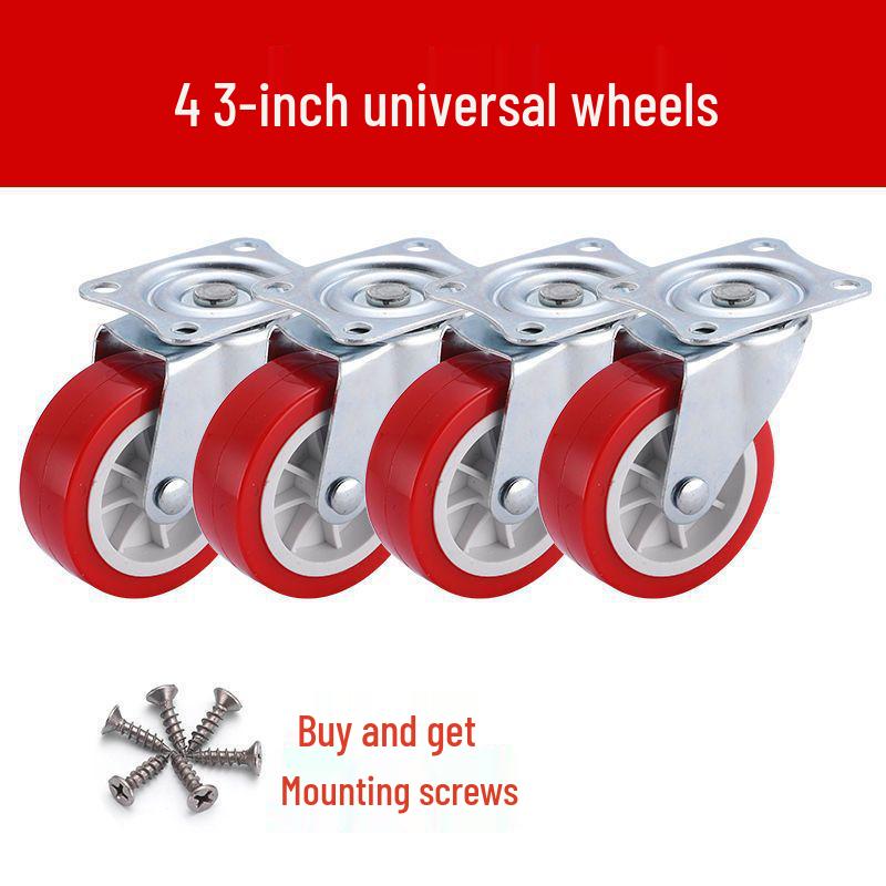 1-3 Inch Silent Swivel Caster Wheels with Brakes for Furniture and Trolleys