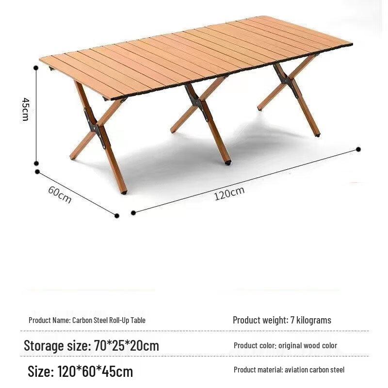 Portable Foldable Roll-Up Camping Table Set