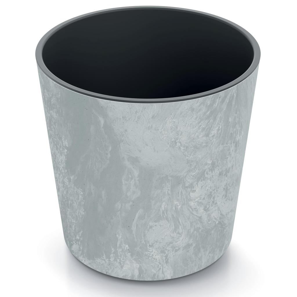 URBI Round Beton Effect DURO250E Round Flowerpot, 25x25cm, Beton Color