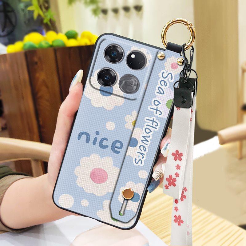 Back Cover Oil Painting Phone Case For OnePlus/1+Ace 5G Racing Edition Lanyard Waterproof Wristband Dirt-resistant Ring