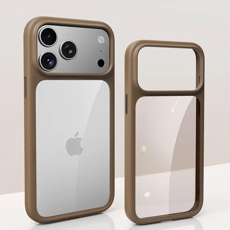 Funda Transparente Dura con Borde Suave de Silicona Avanzada para iPhone 17 17 Pro 17 Pro Max Funda Protectora Antigolpes Funda Regalo