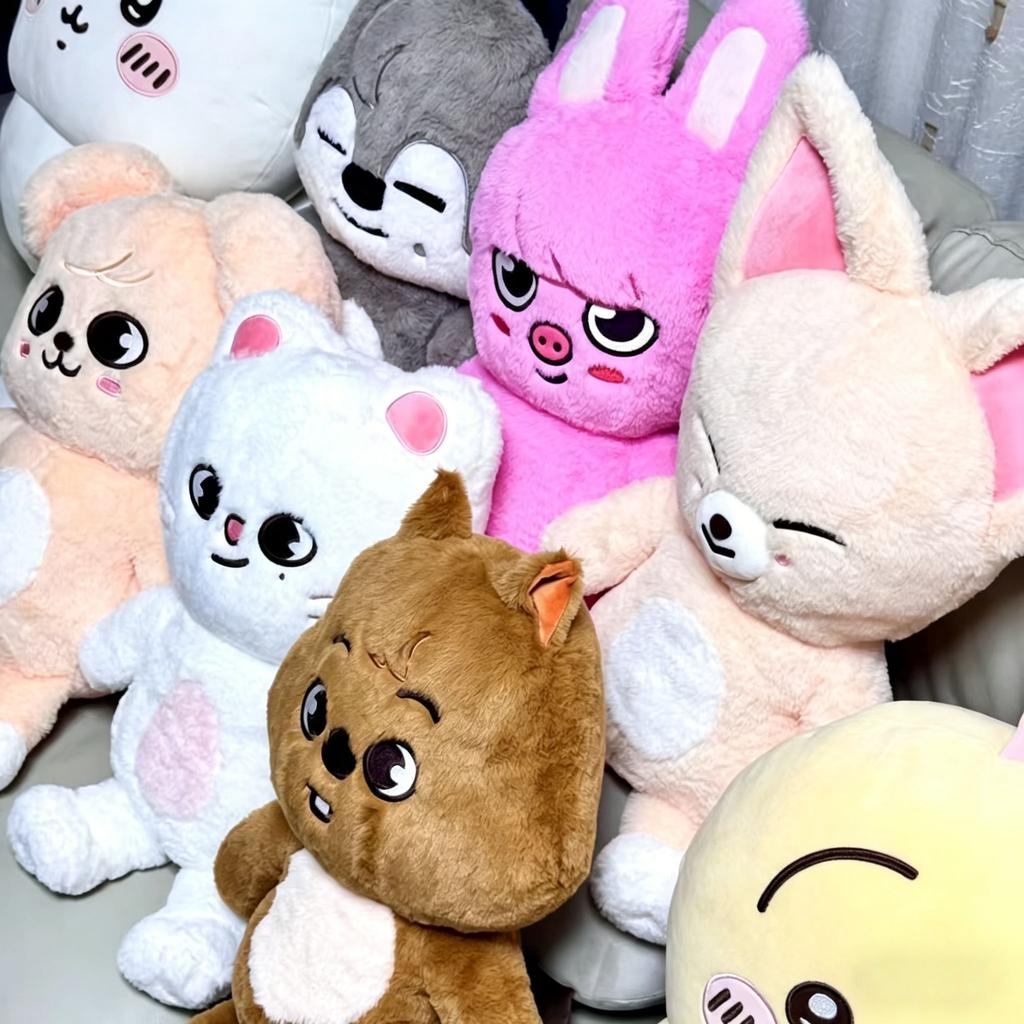 Large Plush Pillow Stray Cute Stuffed Toy, Soft Fluffy Cartoon Plushie for Stray Fans, Birthday Christmas Gift