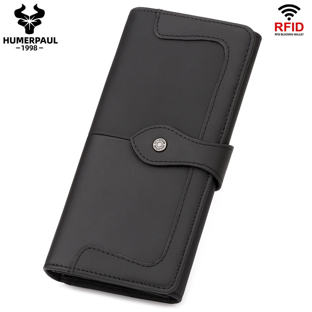 Humerpaul Women Wallet Long Leather Wallet Large-capacity Multi-card Clutch Wallet with Photo Window Coin Purse