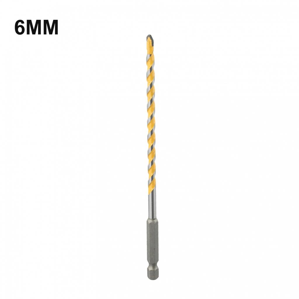 Burghiu din carbură de tungsten rezistent la uzură, galben, cu tijă hexagonală de 1/4 inch, nou-nouț