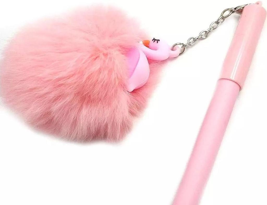 1pcs Beautiful Pink Flamingo Gel Pen Plush Swan Pens for School Office Writing Supplies Girl Gifts Kawaii Neutral Stationery