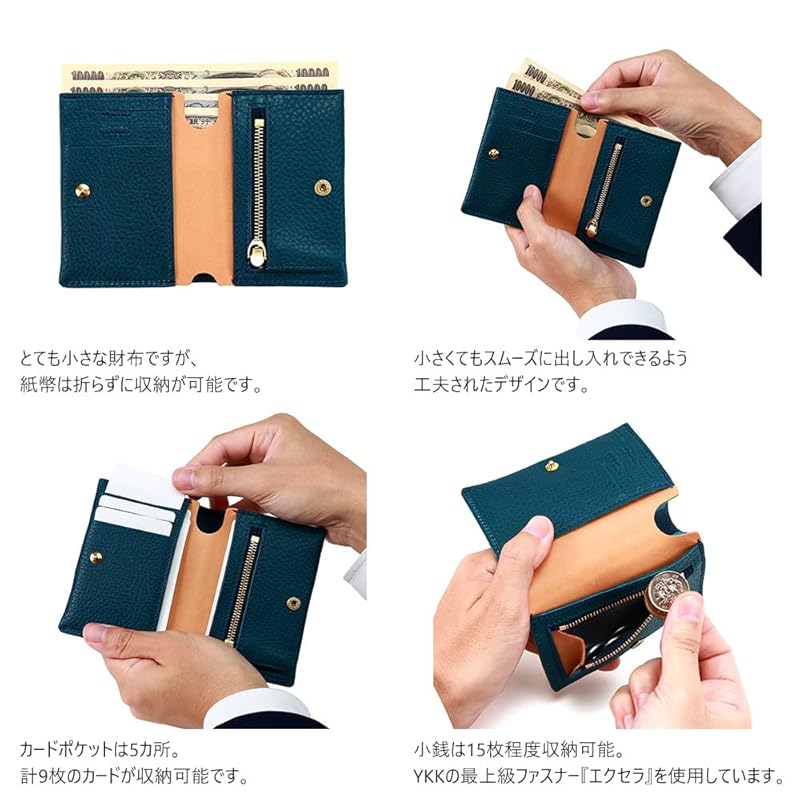 Agility Affa (AGILITY) affa) ``Bibret Bifold Wallet'' Bifold Wallet mini wallet Fashionable wallet mini genuine leather men's ladies made in Japan