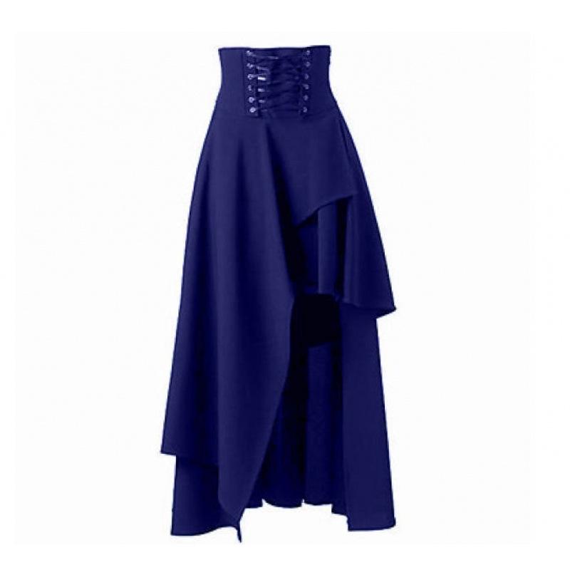 European & American Gothic Midi Skirt: 5 Colors, Irregular Design, Hot Selling Medium темно-синий