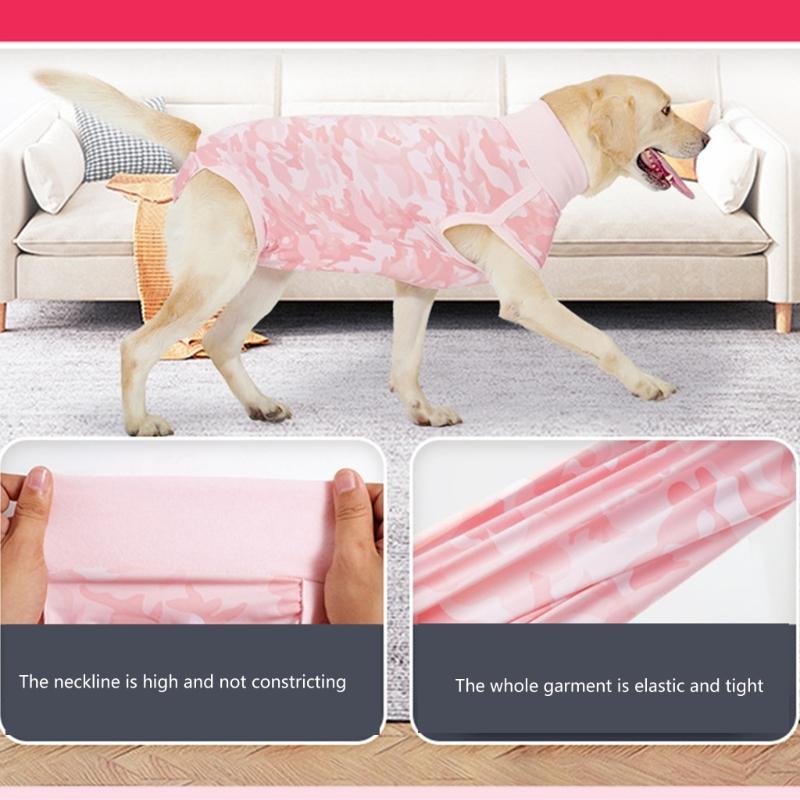 Pet Recovery Suit for Dog After Surgeries Protects Abdominal Area from Licking Features Tailored Opening for Male Dogs