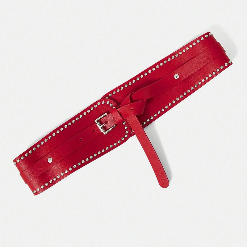 All-match Fashion Casual Women's Waist Seal Rivet Temperament Dress Clothing Accessories Belt Women's Wide Waist Seal