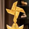 Rotating Metal Windmill Ornament Symbolizing Wealth Success Artistic Indoor and Outdoor Fengshuis Decoration Gift