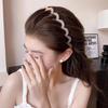 Korean Women's Forehead Bangs Headband for Washing Face - Wave Clip for High Skull Hair