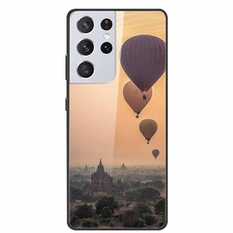For Samsung Galaxy S25 Ultra Tempered Glass Case Back Cover Hard Phone Cases for SamsungS25 ULTRA Fundas Fashion Protector Coque