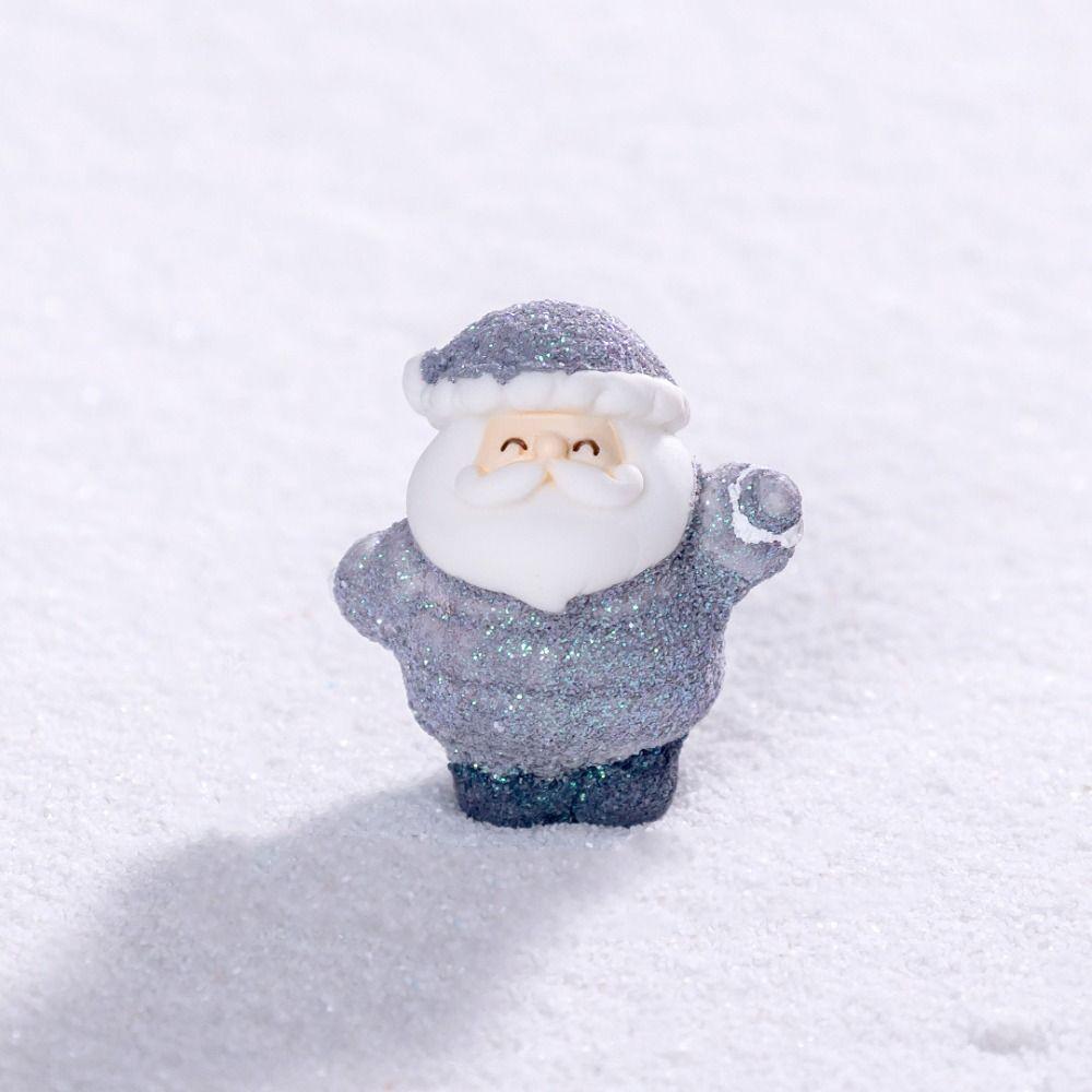 Resin Miniature Santa Claus Accessories Cartoon Santa Statue Creative Christmas Figurines  Festival