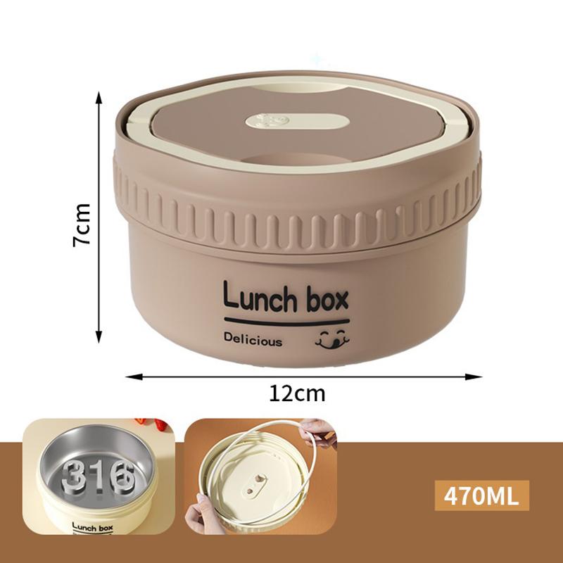 1Set Lunch Box Portable Insulated Lunch Container Set Stackable Bento Stainless Steel Lunch Container