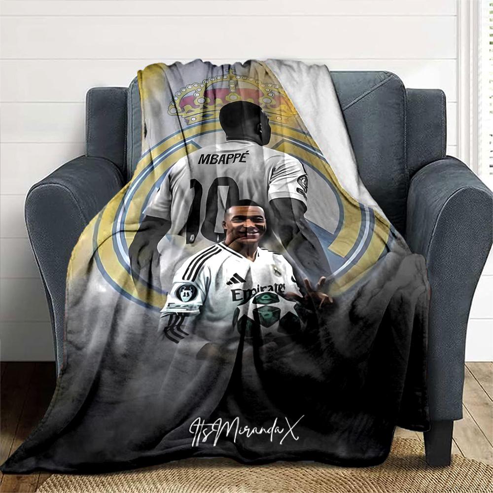 Mbappe Jubelmoment Decke Bequem Geeignet für Bett Sofa Couch Ganzjahresgebrauch Digitaldruck Ideales Geschenk für Freunde Familie Paare Pickni