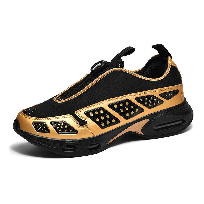 Large size autumn sports air cushion cushioning zipper lightweight casual running shoes