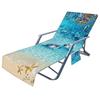 Chaise Longue Océan Serviette de Plage, Couvertures de Chaise de Plage Portables en Microfibre pour Piscine Hôtel Extérieur(Dauphin,140x180cm)