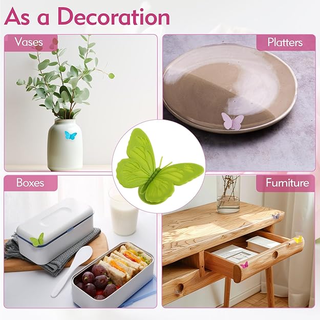 12Pcs Wine Glass Charms, Butterfly Charms, Wine Glass Charm for Parties, Saloon, Potlucks, Weddings