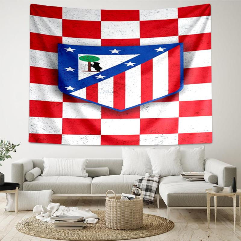 1PC Atletico Ma-drid Crest Printed Tapestry Room Decoration Wall Hanging for Living Room Bedroom, dormitory, Birthday and Christmas gifts