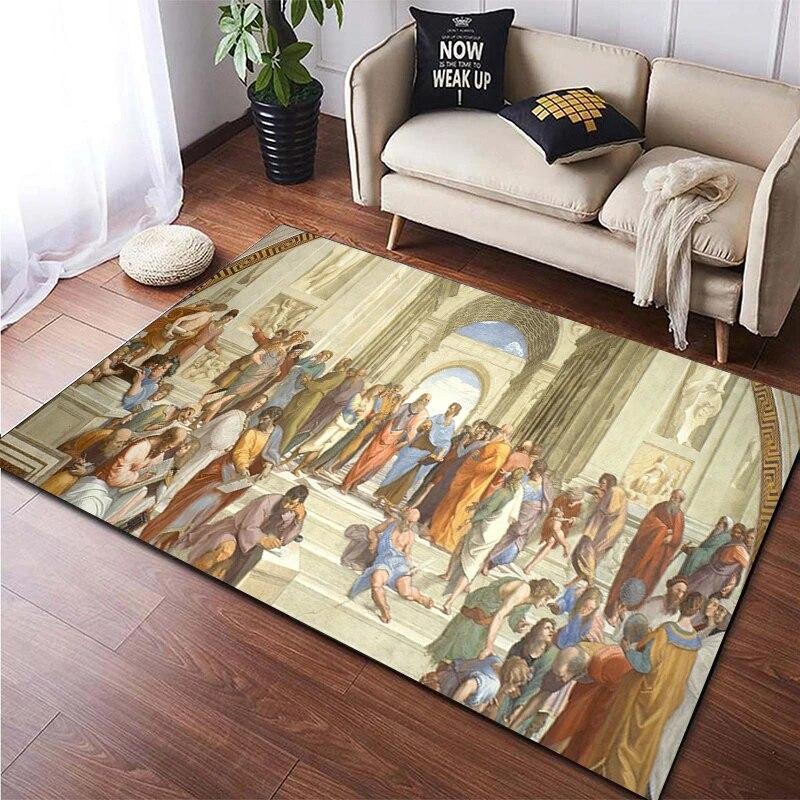 Famous Paintings Art Printed Large Area Rug Soft Carpet Home Decoration Mats Dropshipping Rugs and Carpets for Home Living Room