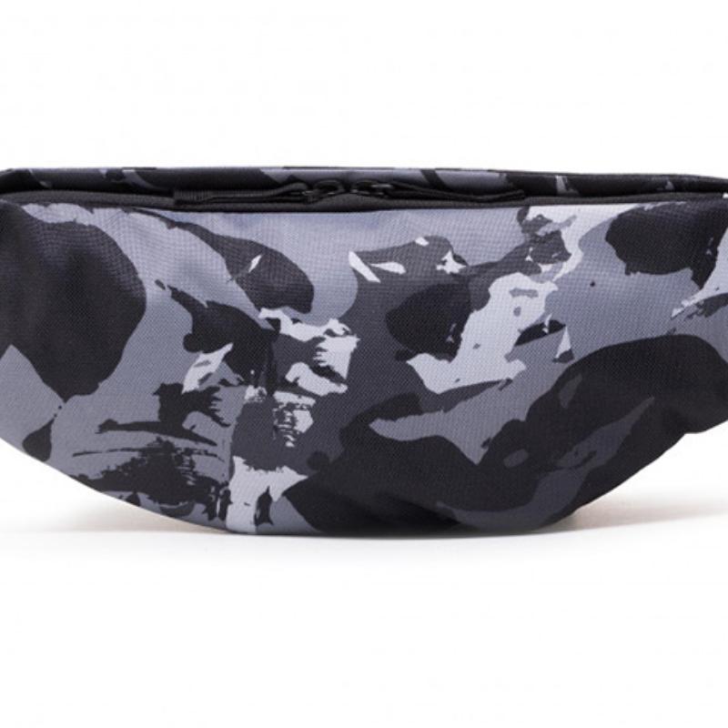 Nike Heritage Polyester Sling Bag Crossbody Bag Fanny Pack Regular Unisex Gray Camouflage Casual CU9276-010