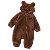 Thick Warm Infant Jumpsuits Bear Shape Newborn Pajamas Keep Warm Baby Rompers  3-9 Months