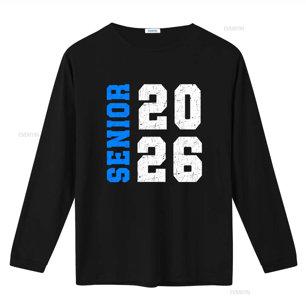 Senior 2026 T Shirt Class Of College High School Graduate vintage Washed Soft homme Stretched designer clothes Slightly Stylish