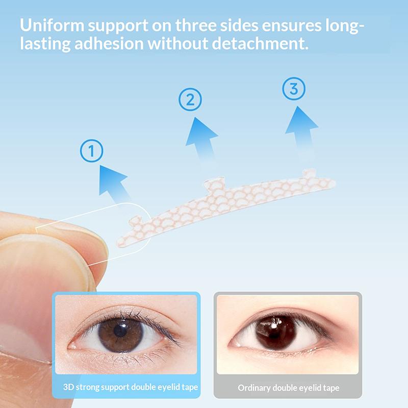 Double Eyelid Tape Mesh Sticker Roll Lace Design Invisible Eye Tool for Monolid Eyelids Natural Lifting Setting for All Day Use