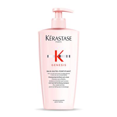 Kérastase Genesis Bain Nutri-Fortifiant Shampoo 500ml | Ginger Edelweiss Rich Strengthening Shampoo for Dry Scalp & Weakened Hair