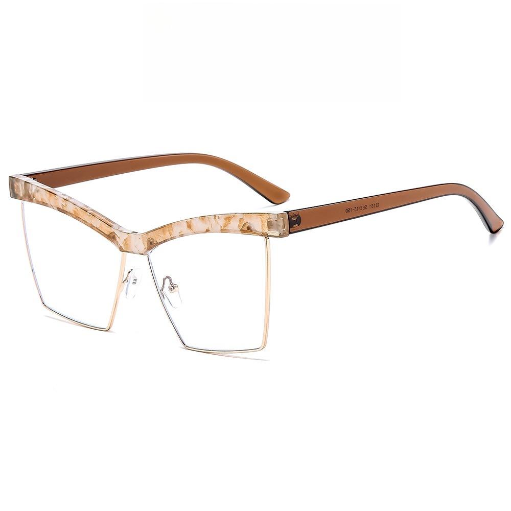 

New Retro Half Frame Cat Eye Eyewear Frame For Women Men Anti Blue Light Glasses Clear Reading High Quality Eyewear