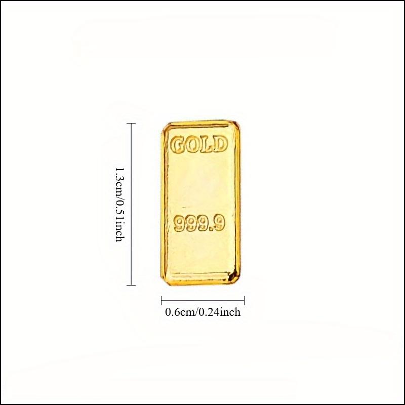 Simulated Mini Gold Bar, Zinc Alloy, Home and Desktop Decoration, Casual Accessories, Housewarming Gift, Perfect Gift and Craft