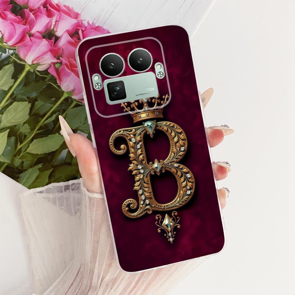 Für Realme GT8 Hülle Realme GT 8 Pro Cover 2025 Mode Buchstaben Krone Capa Weicher Silikon Stoßfänger Für Realme GT8 Pro RMX5210 Fundas